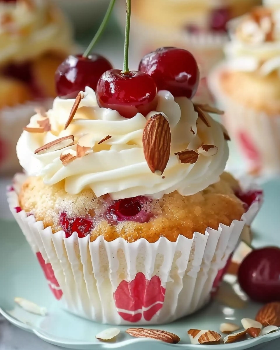 Cherry Almond Cupcakes