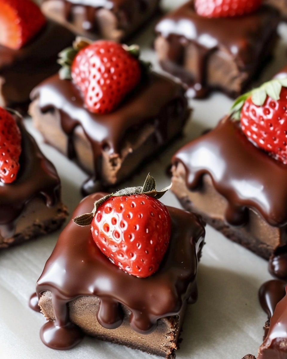 Chocolate Covered Strawberry Brownies