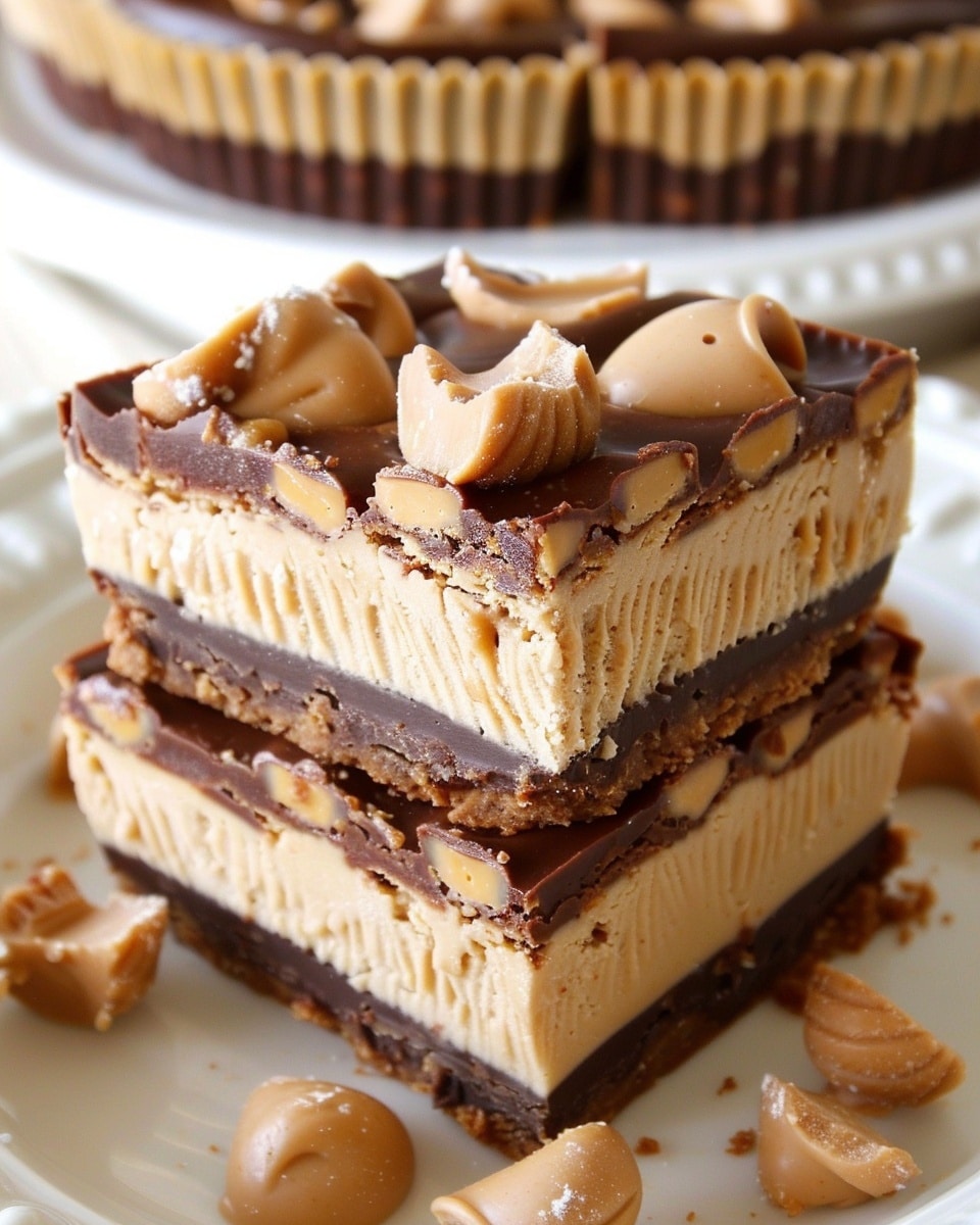 Chocolate Peanut Butter Dream Bars – No Bake & Super Easy!