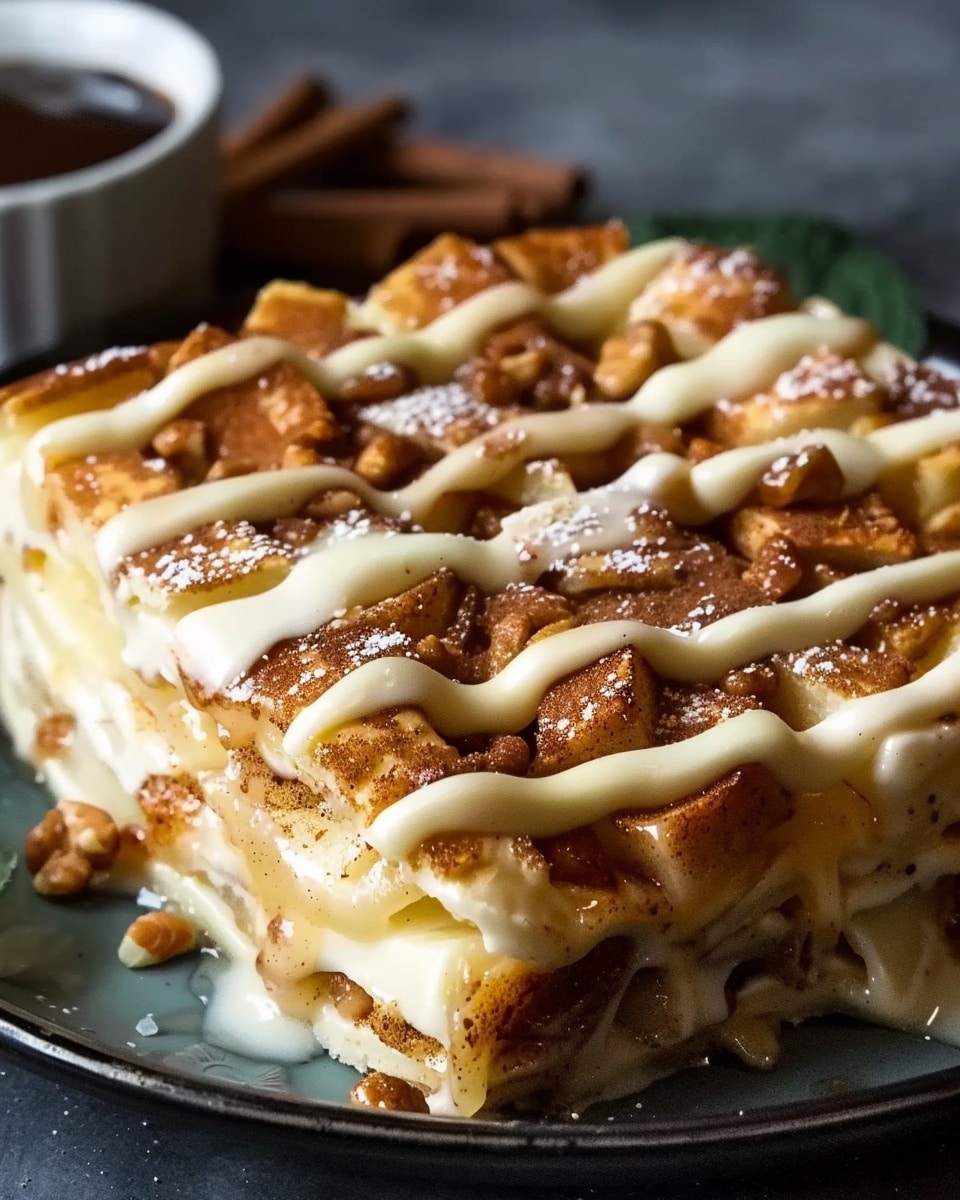 How to make Cinnamon Roll Apple Lasagna