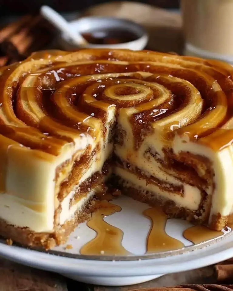 Cinnamon Roll Honeybun Cheesecake