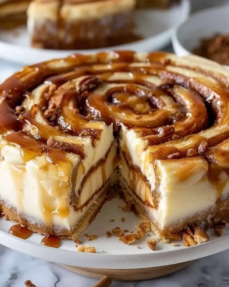 Cinnamon Roll Honeybun Cheesecake
