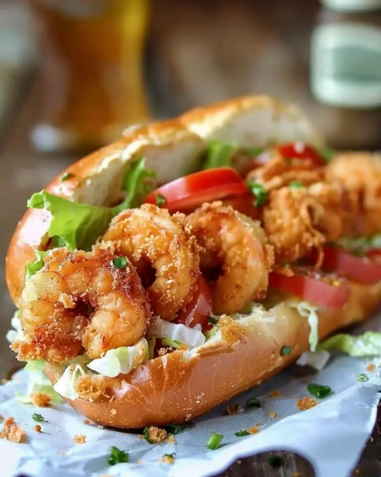 Classic New Orleans Fried Shrimp Po-Boy