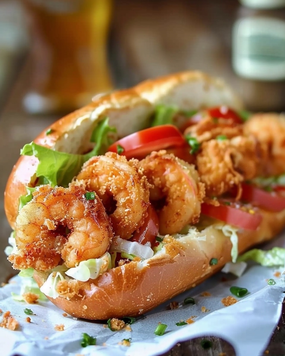 Classic New Orleans Fried Shrimp Po-Boy