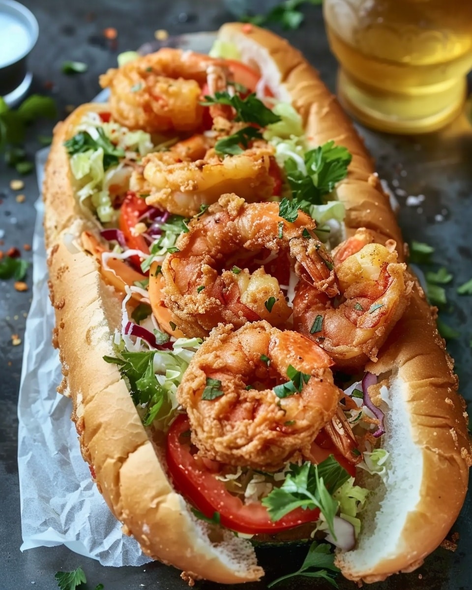 Classic New Orleans Fried Shrimp Po-Boy