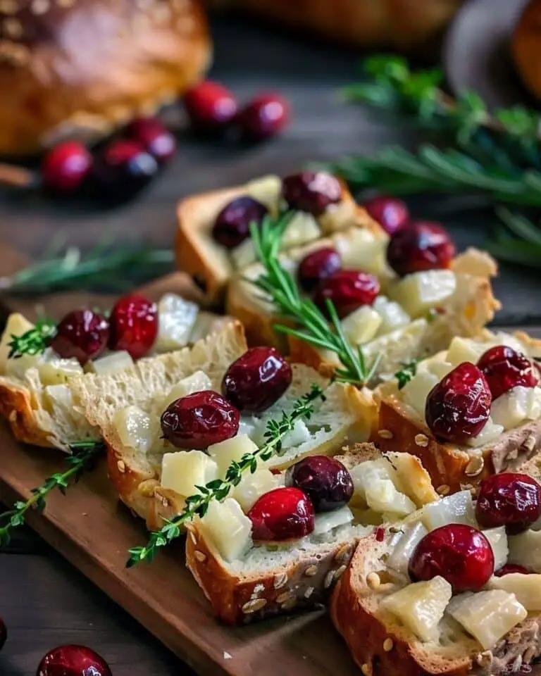 Cranberry Brie Sourdough Pull-Apart Bread Recipe