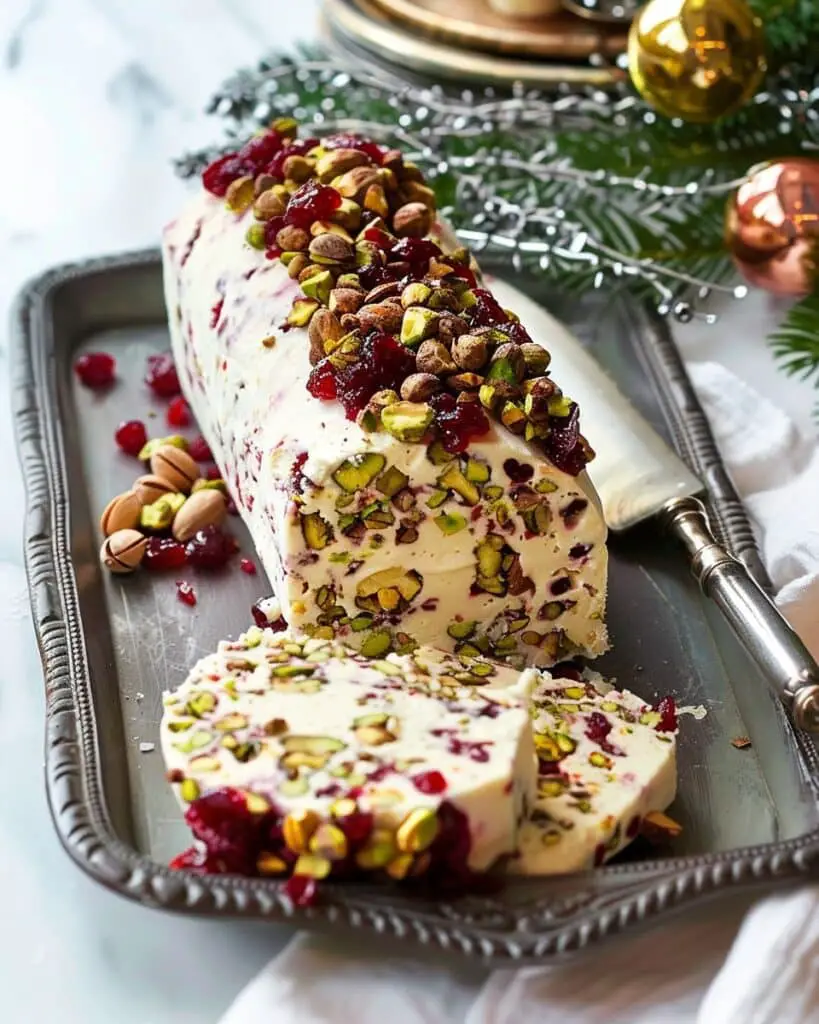 Cranberry Pistachio Goat Cheese Log