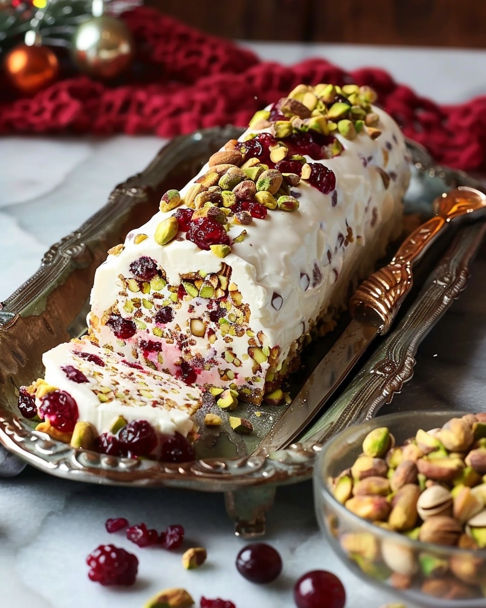 Cranberry Pistachio Goat Cheese Log