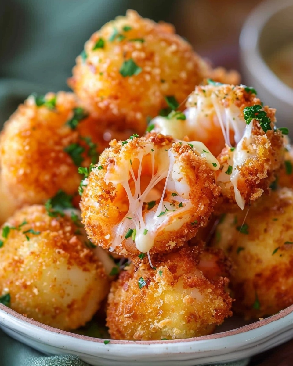 Crispy Cheesy Garlic Shrimp Bombs