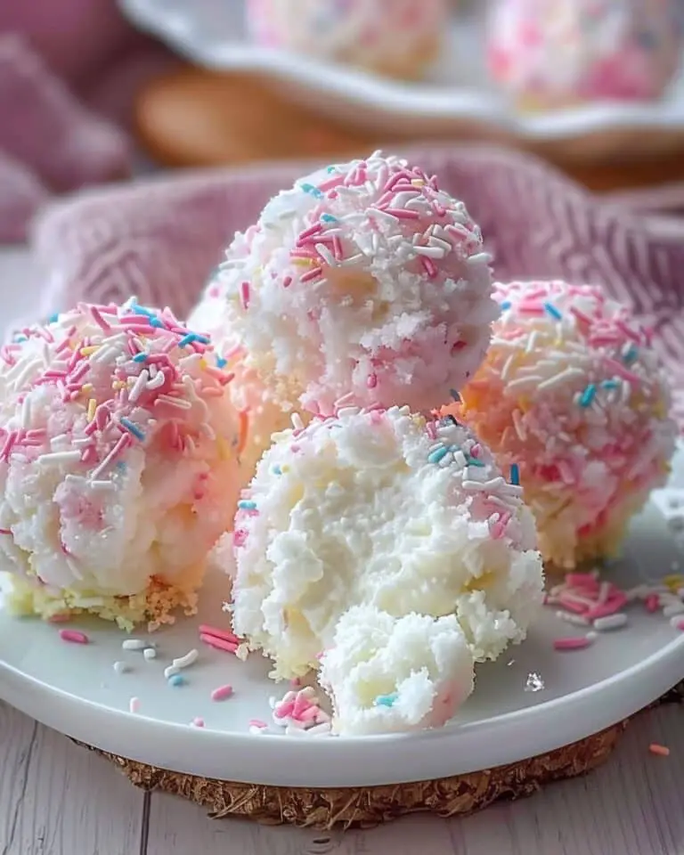 Crispy Cotton Candy Cheesecake Bombs