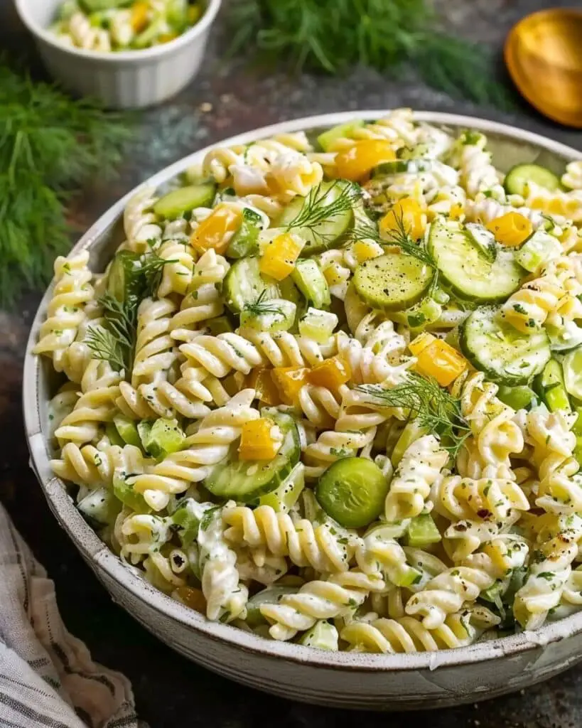 Dill Pickle Pasta Salad