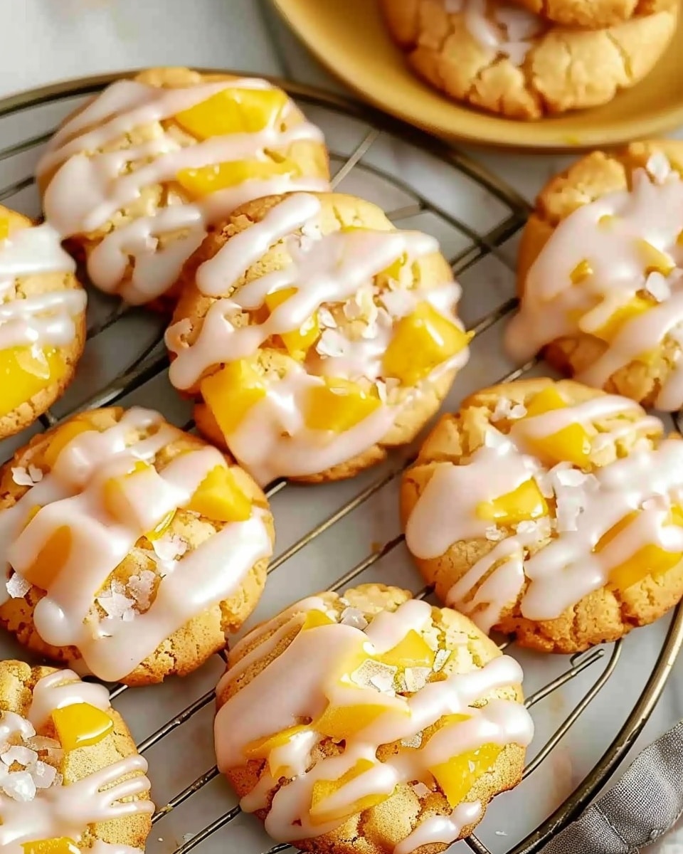 Fluffy Mango Cookies with Sweet Glaze