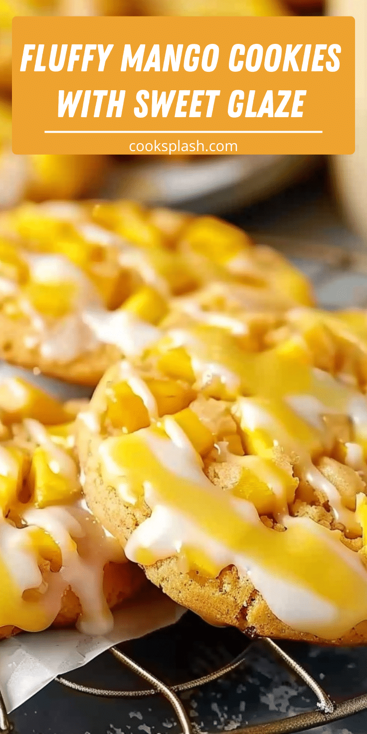 Fluffy Mango Cookies with Sweet Glaze | Cook Splash