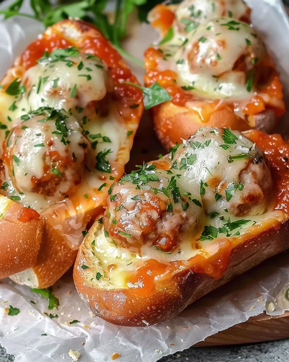 Garlic Bread Meatball Subs