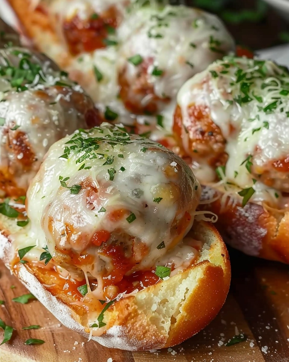 Garlic Bread Meatball Subs