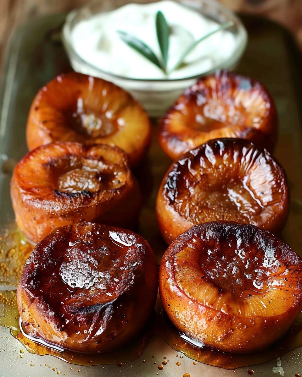 Grilled Apricots with Sweet Cream