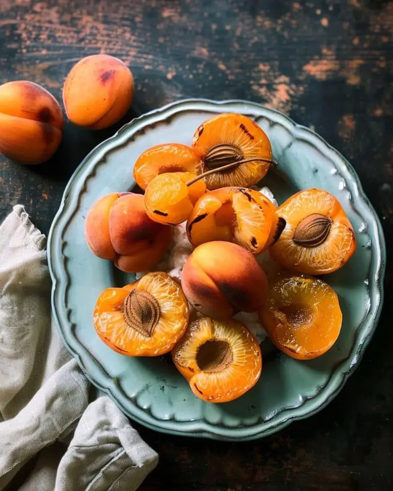 Grilled Apricots with Sweet Cream