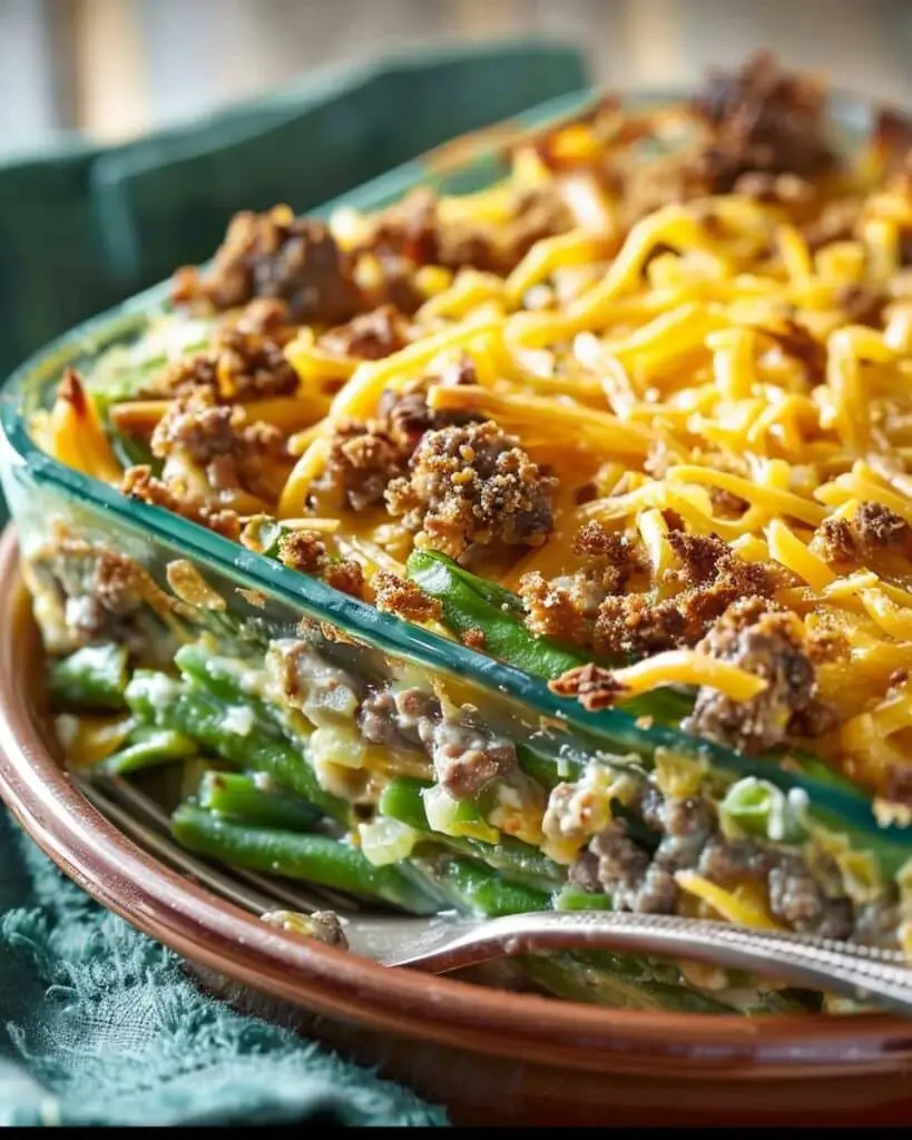 Hearty Hamburger Green Bean Casserole