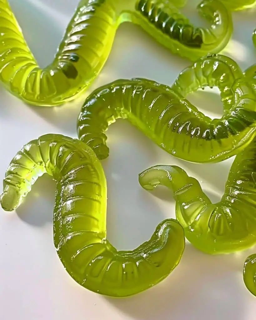 Homemade Dill Pickle Gummy Worms