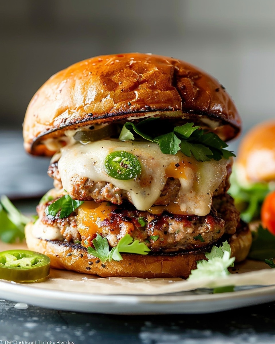 Jalapeño Pepper Jack Turkey Burgers