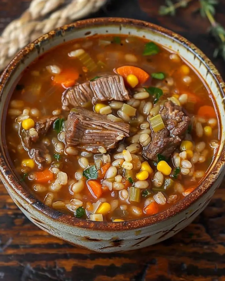 Slow Cooker Beef & Barley Soup