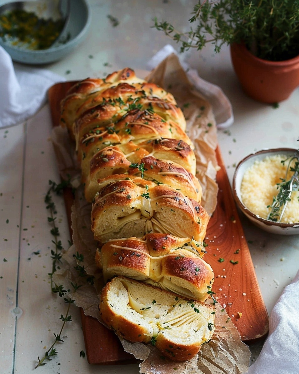 Sourdough Discard Garlic Pull Apart Bread