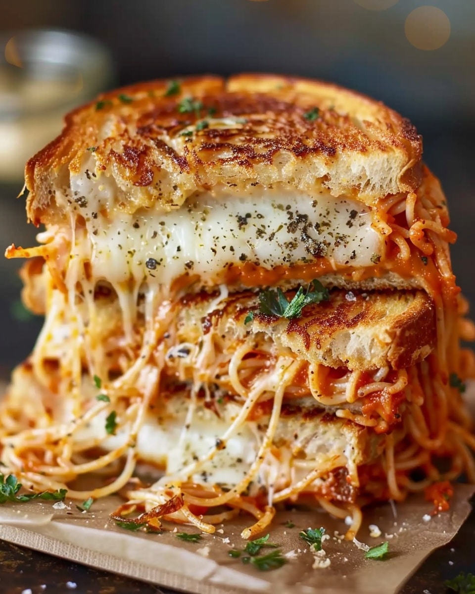 Spaghetti Grilled Cheese Recipe
