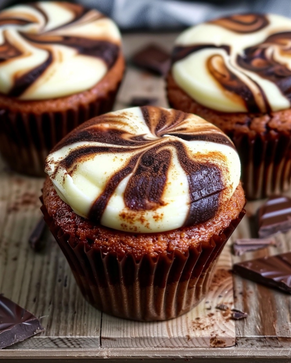 Sugar-Free Chocolate Cream Cheese Swirl Cupcakes