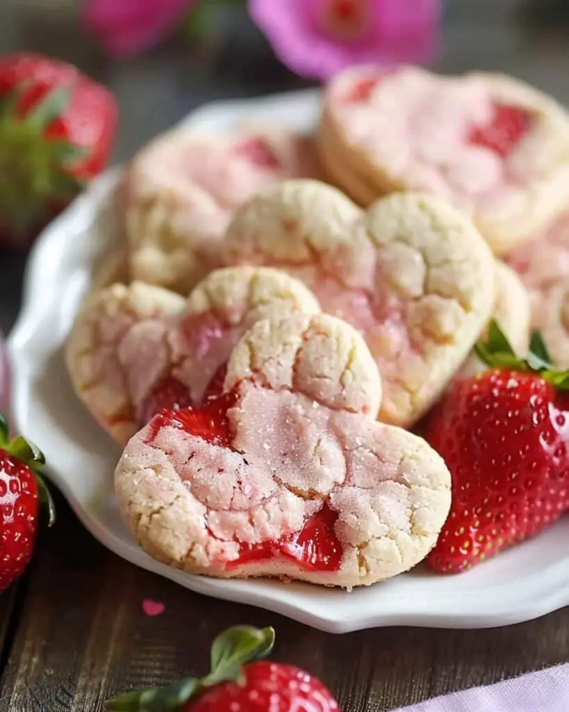 Sugar-Free Valentine Strawberry Cookies