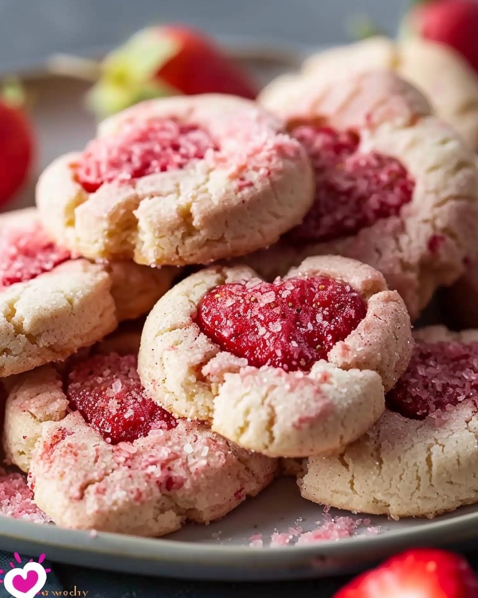 Sugar-Free Valentine Strawberry Cookies