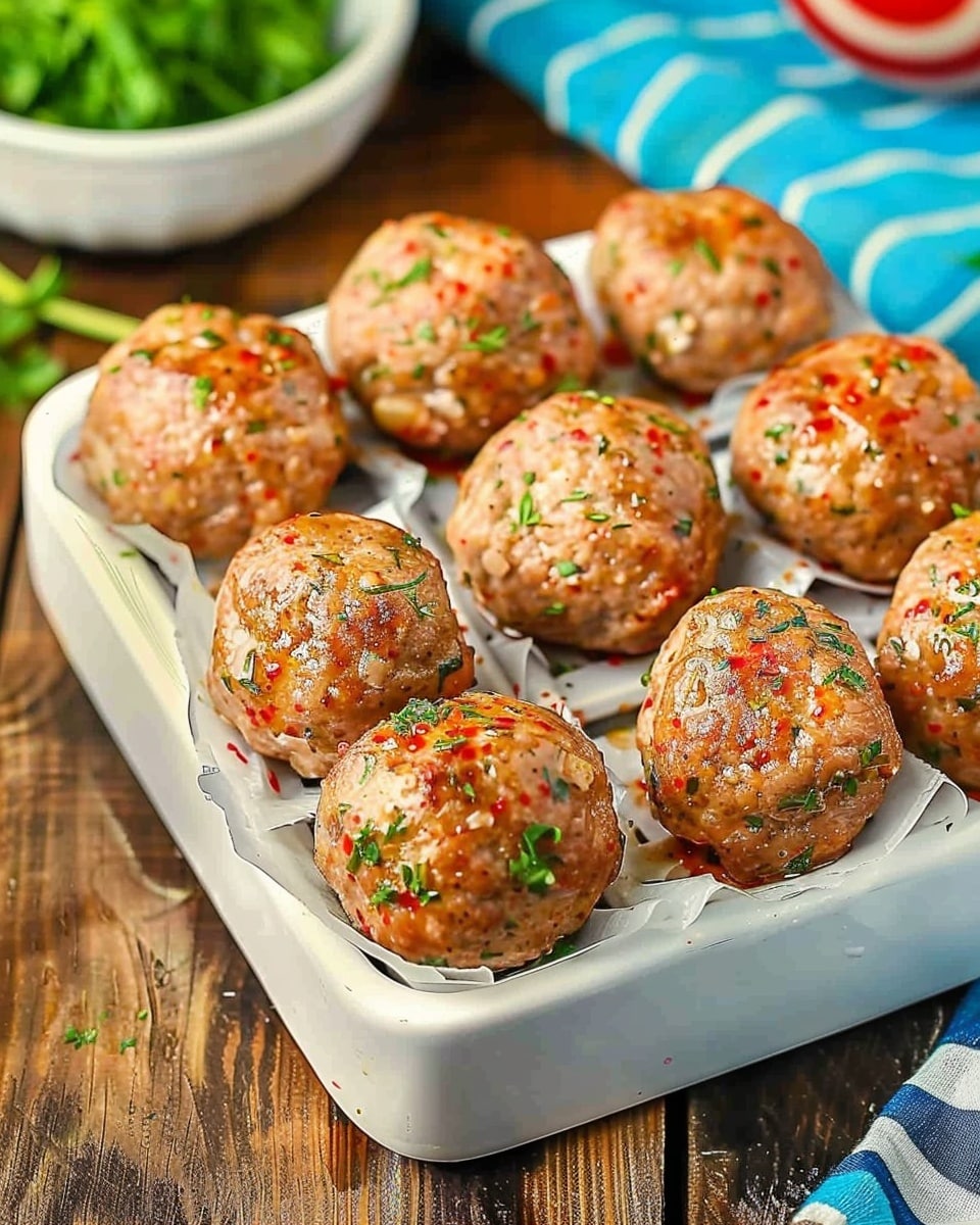 Air Fryer Firecracker Chicken Meatballs
