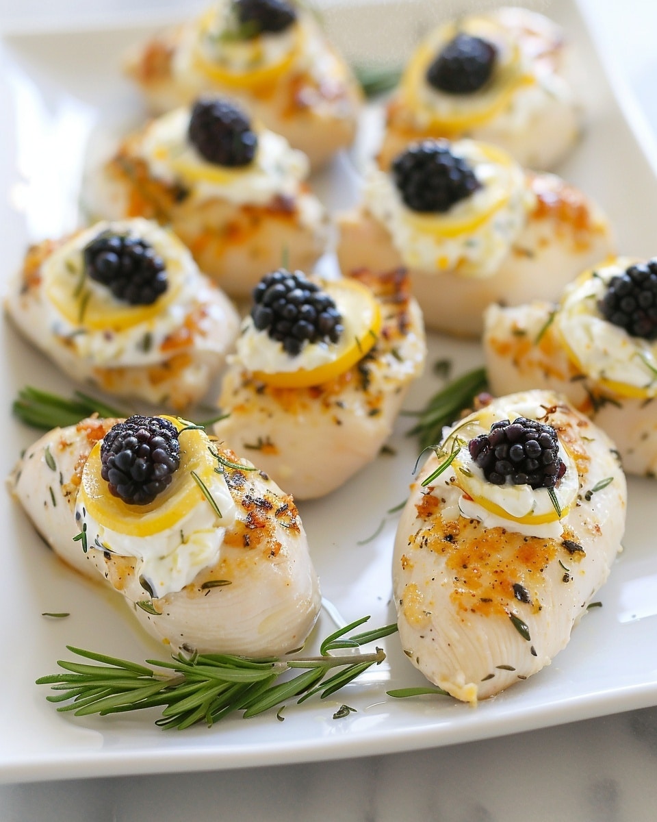 Blackberry Cream Cheese Stuffed Chicken Breast