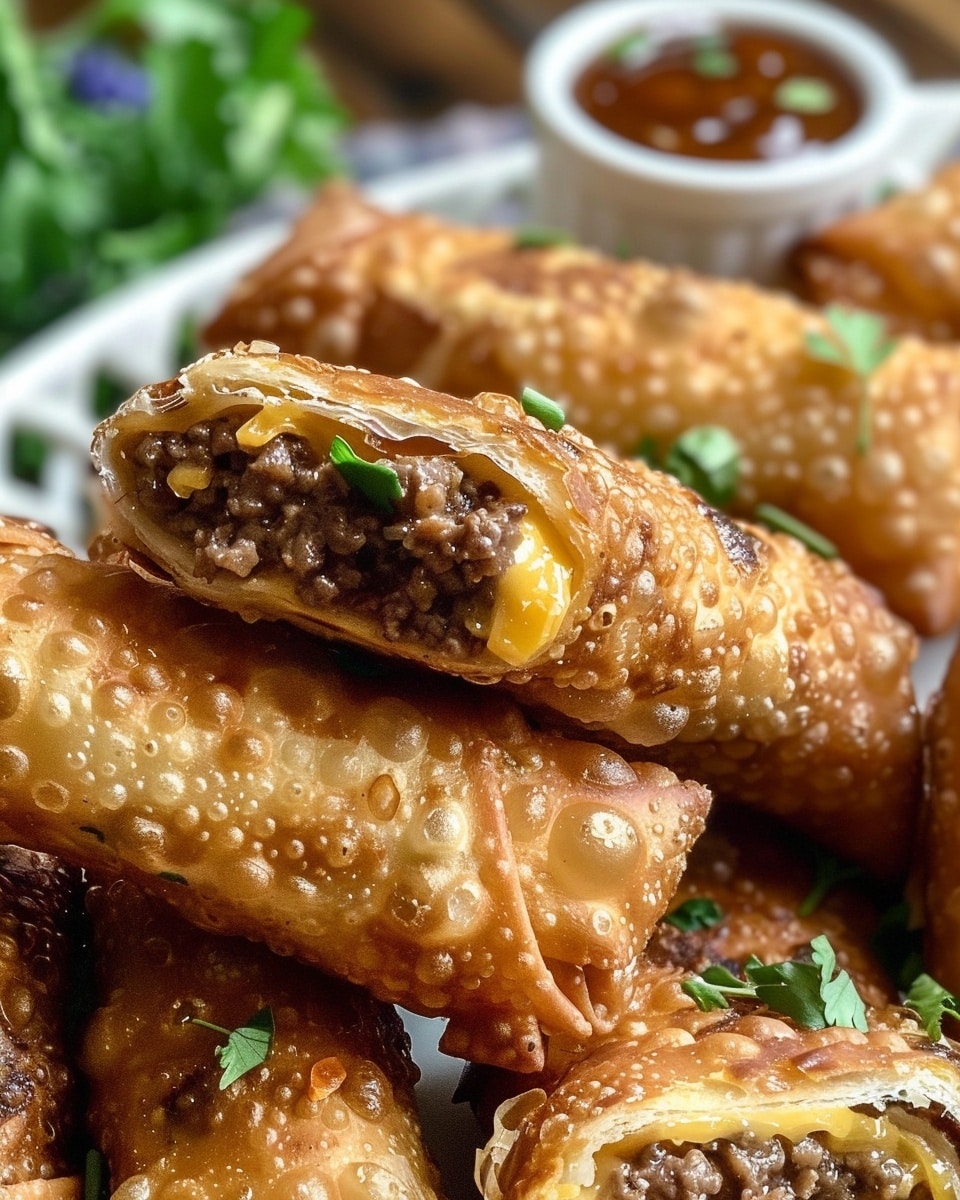 Ho to make Cheeseburger Egg Rolls