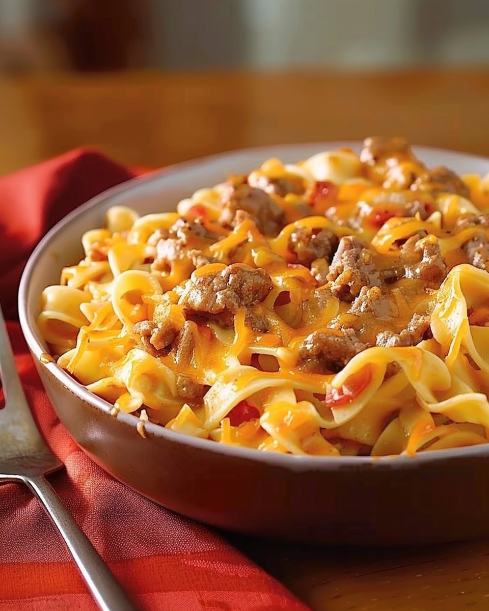 Cheesy Beef and Noodle Casserole