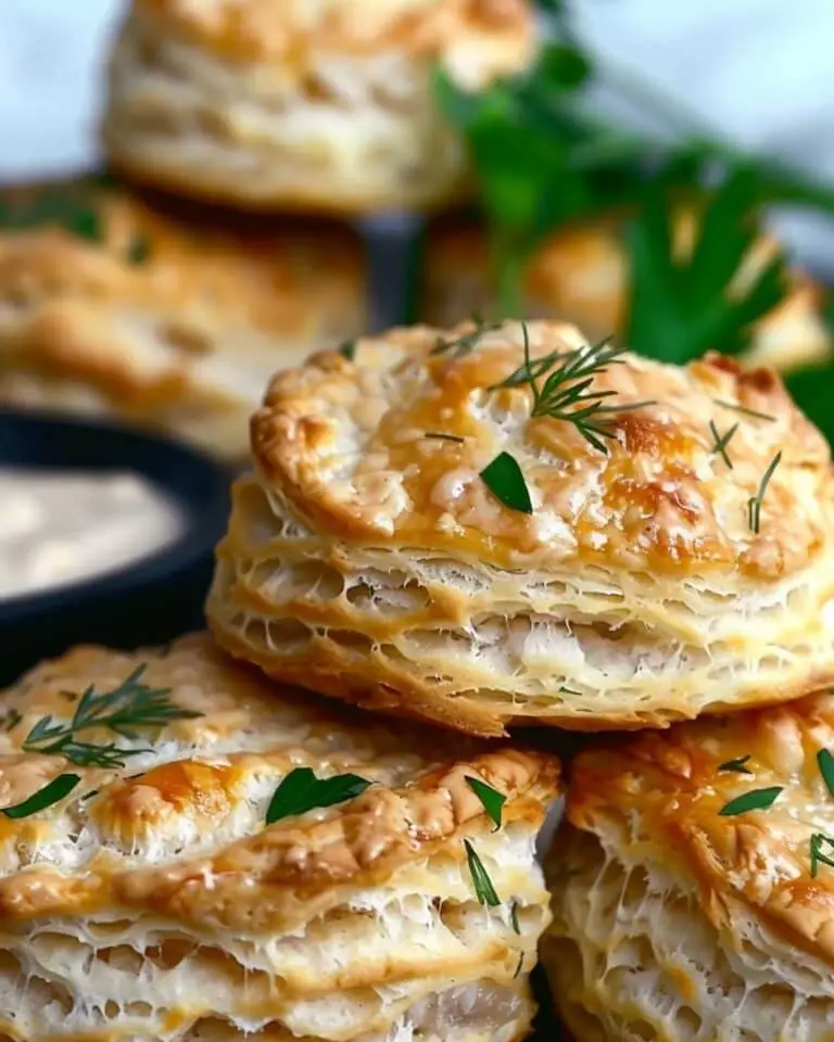 Cheesy Crab Garlic Biscuits