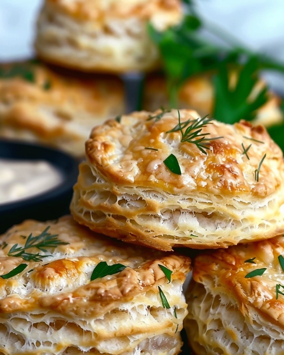 Cheesy Crab Garlic Biscuits