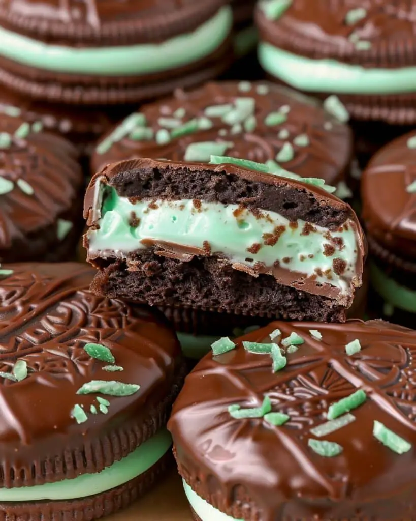 Chocolate Mint Oreo Bites