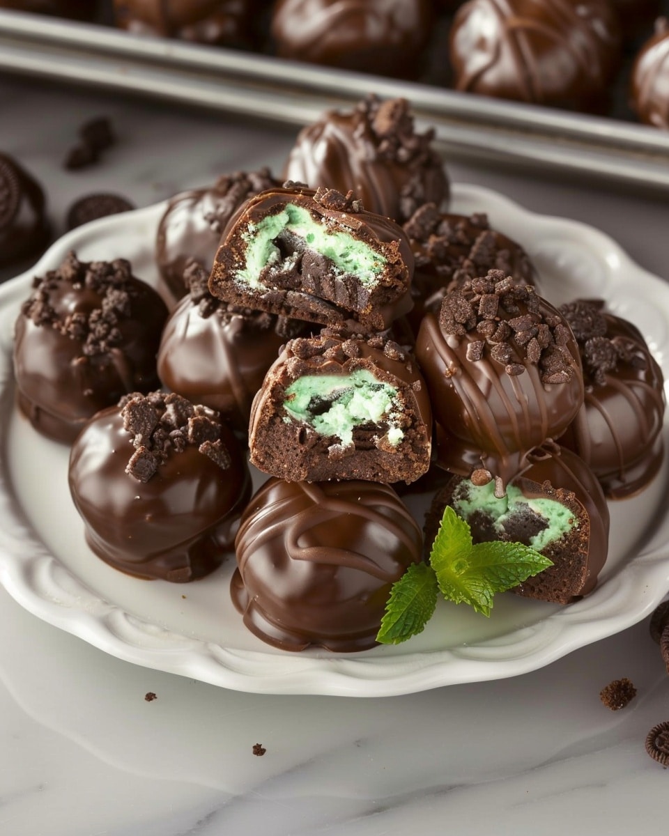 Chocolate Mint Oreo Bites