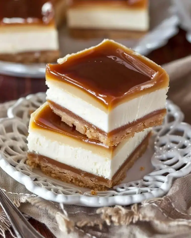 Creamy Caramel Cheesecake Bars