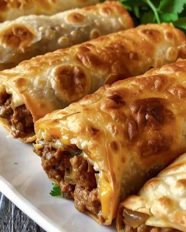 Crispy Beef and Cheese Chimichangas