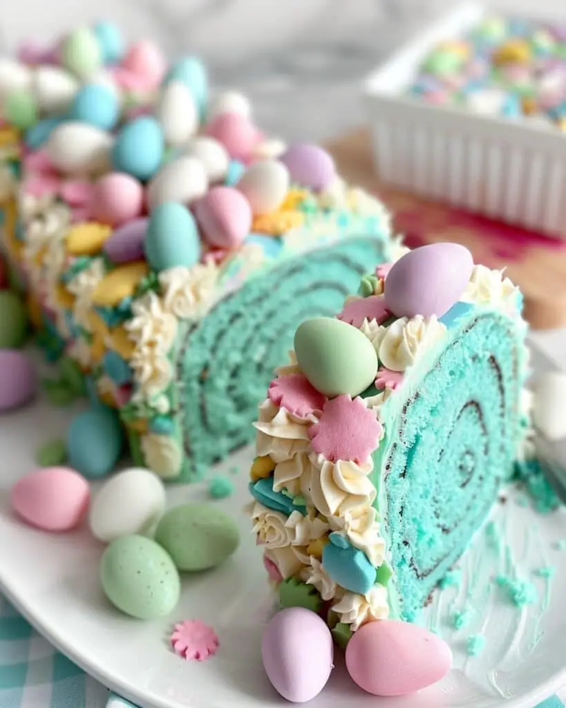 Ho to make Easter Cake Roll