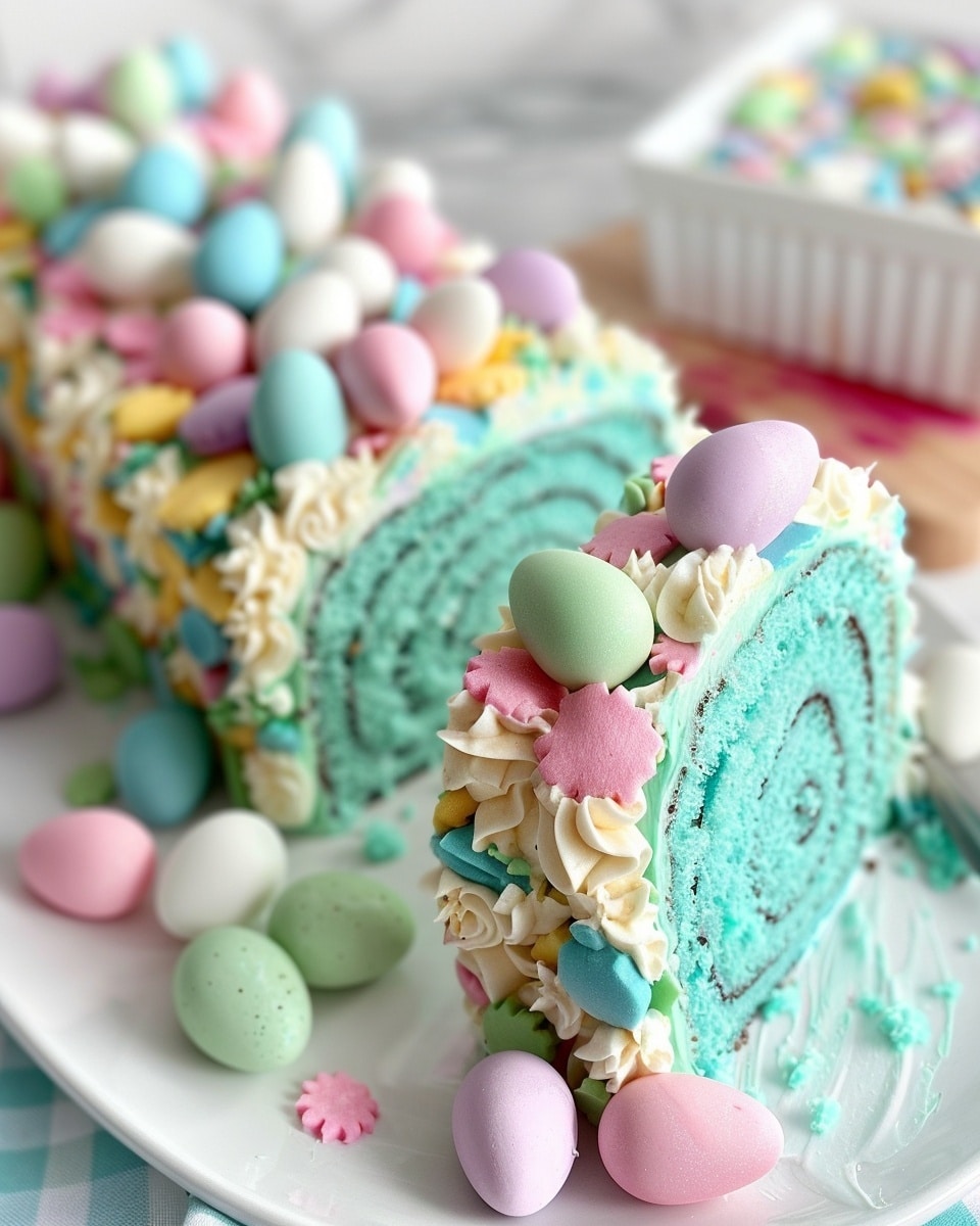 Ho to make Easter Cake Roll