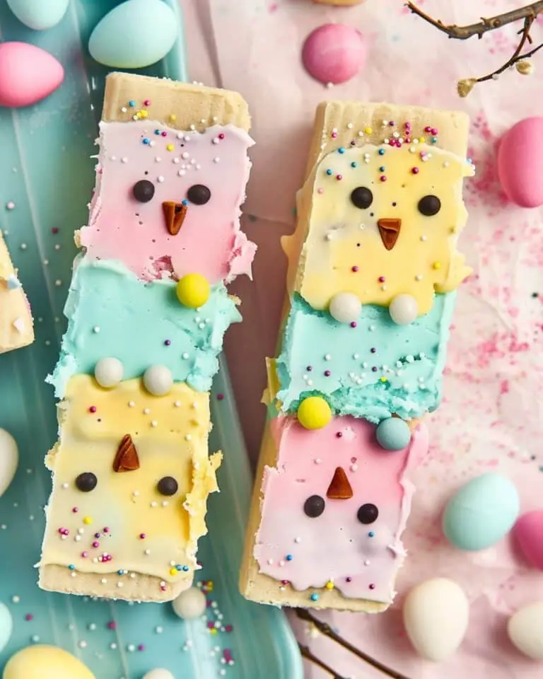 Easter Chick Dipped Wafer Cookies