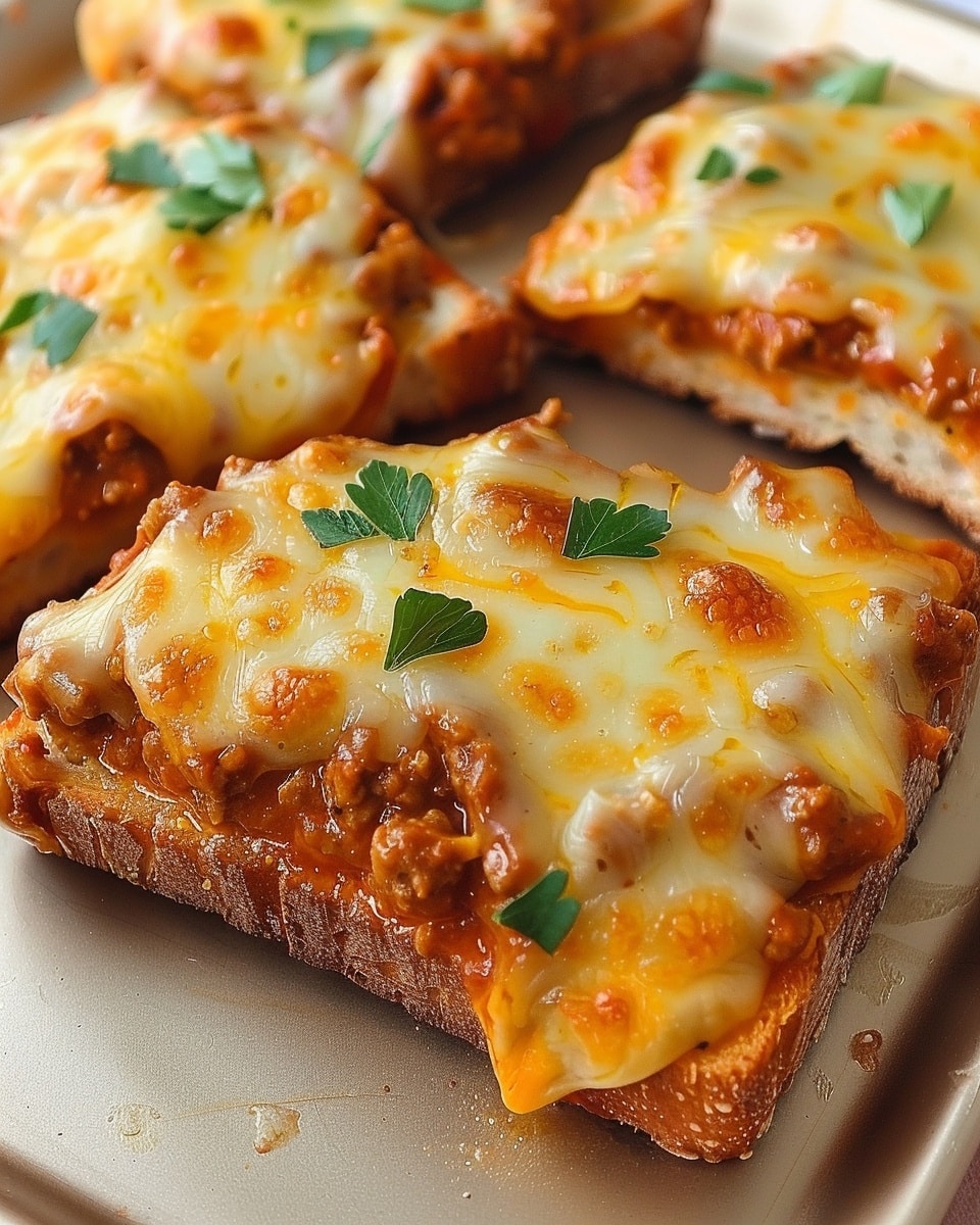 Easy Cheesy Sloppy Joe Toast