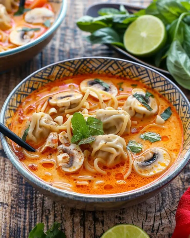 Easy Thai Red Curry Dumpling Soup Recipe