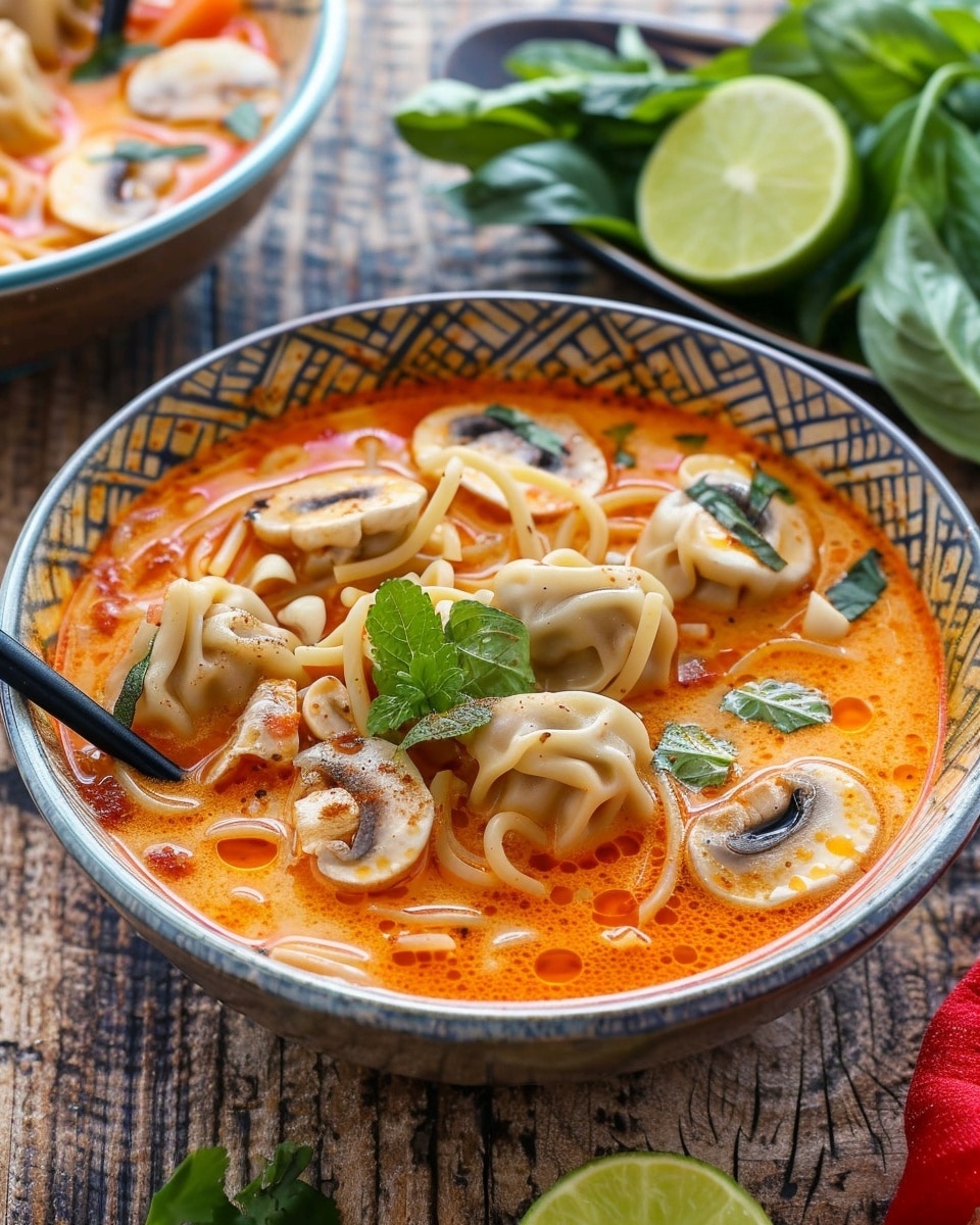 Easy Thai Red Curry Dumpling Soup Recipe