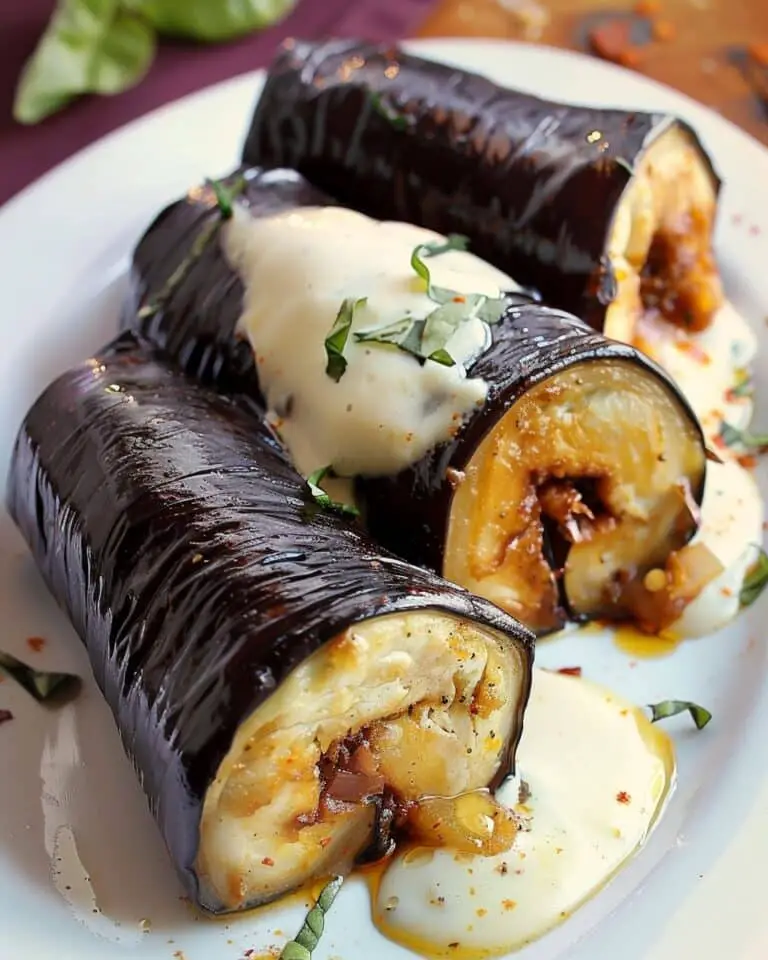 Eggplant Rolls with Ricotta and Tomato Sauce