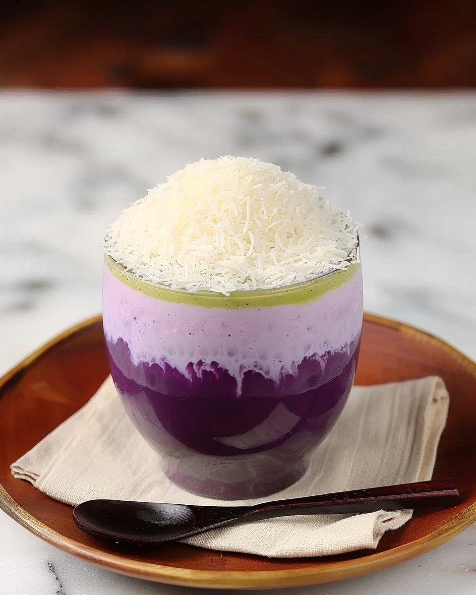 Iced Ube Matcha Coconut Latte