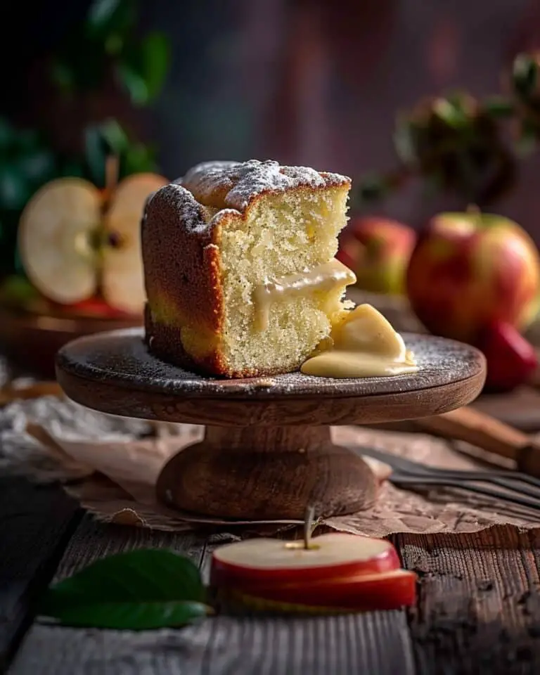 Irish Apple Cake with Custard Sauce