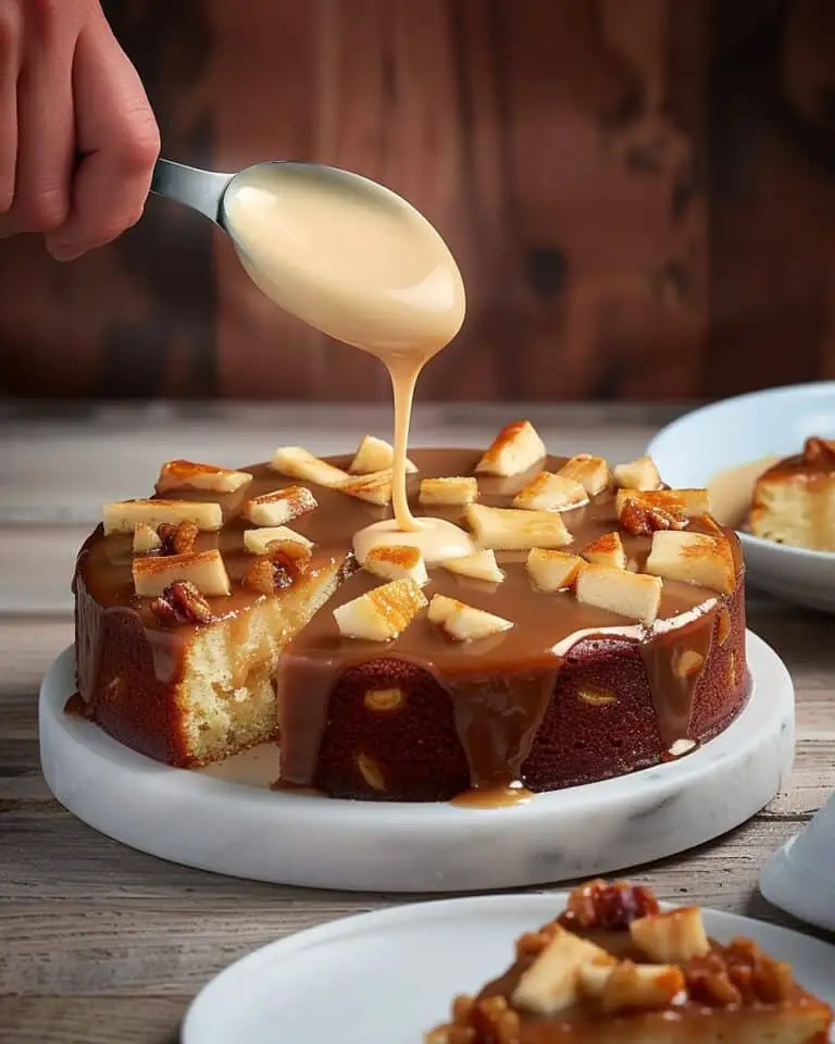 Irish Apple Cake with Custard Sauce